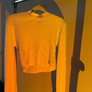 cropped white sweater